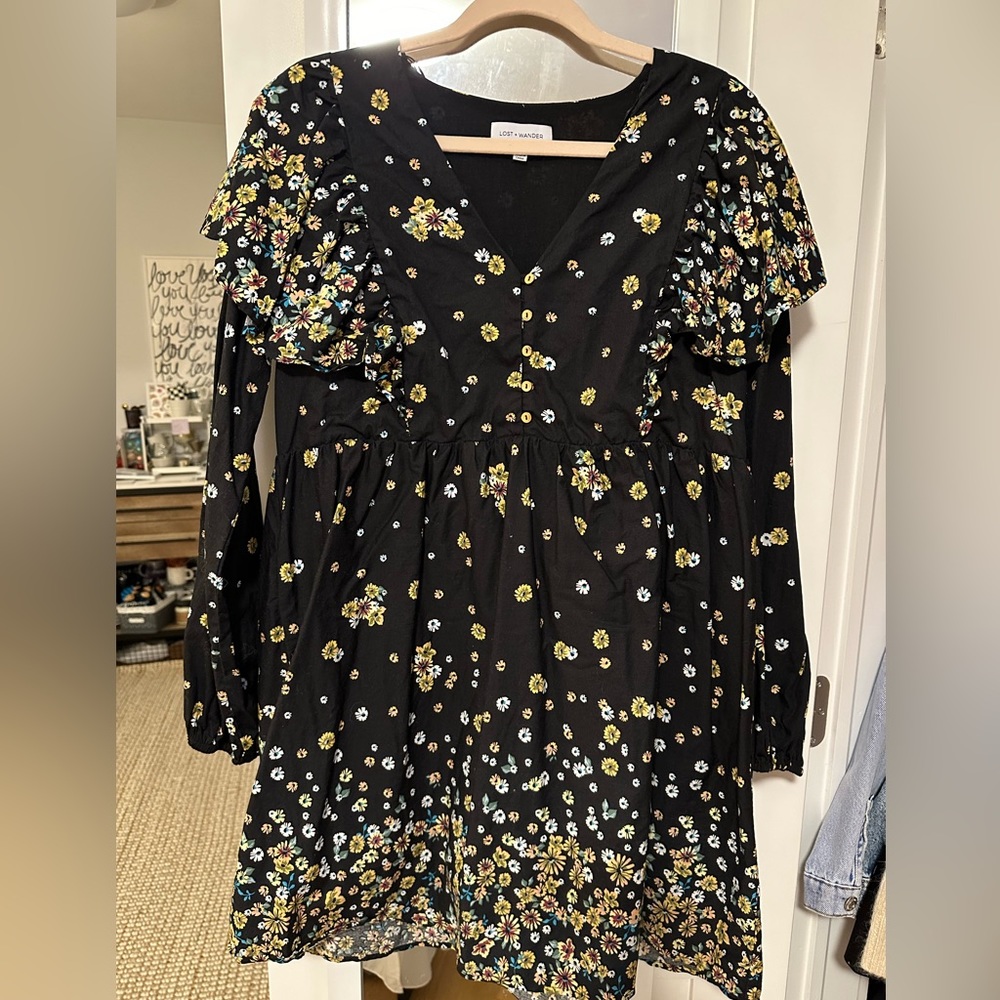 Lost + wander, field of dreams mini dress- worn once. Size large